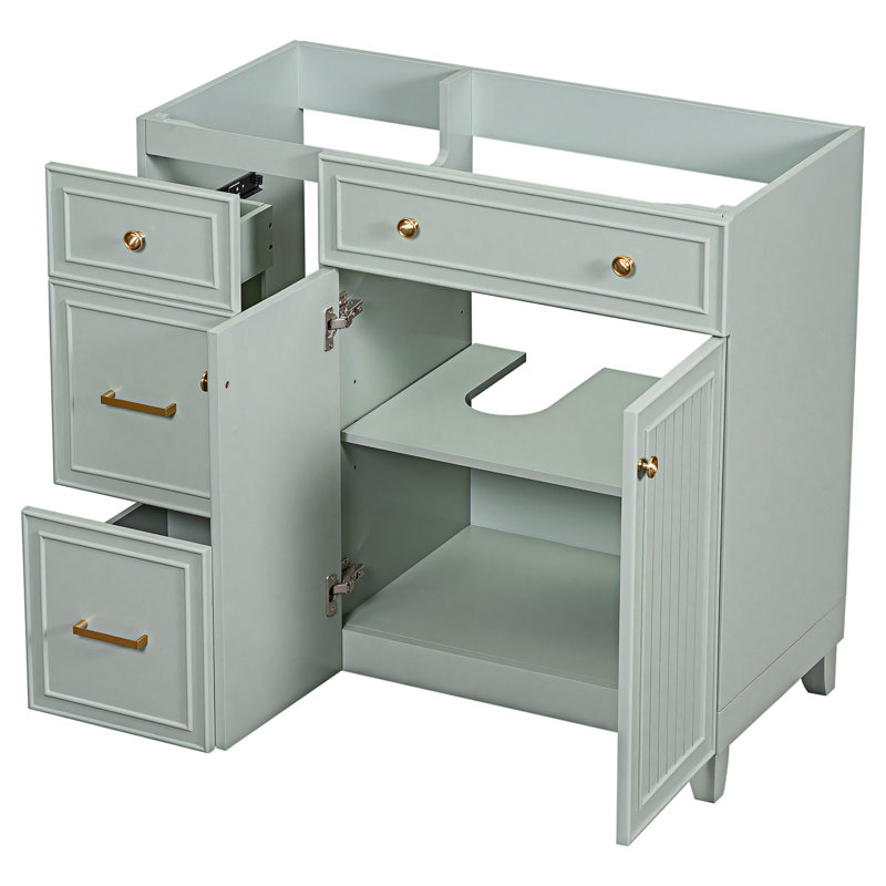 Base de meuble-lavabo simple 35,43 po seulement, Vert