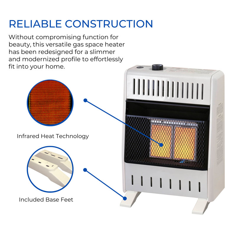 ProCom Heating Ventless Infrared Plaque Heater-10,000BTU, Manual Control