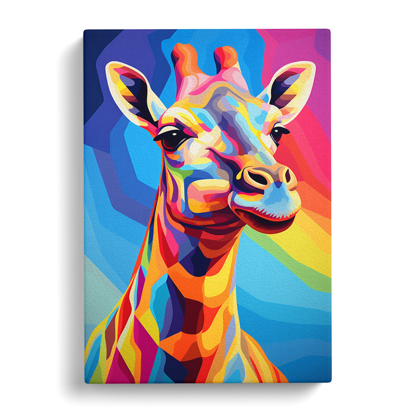 Giraffe Op No.3 - Wrapped Canvas, 76cm H x 50cm W x 3cm D