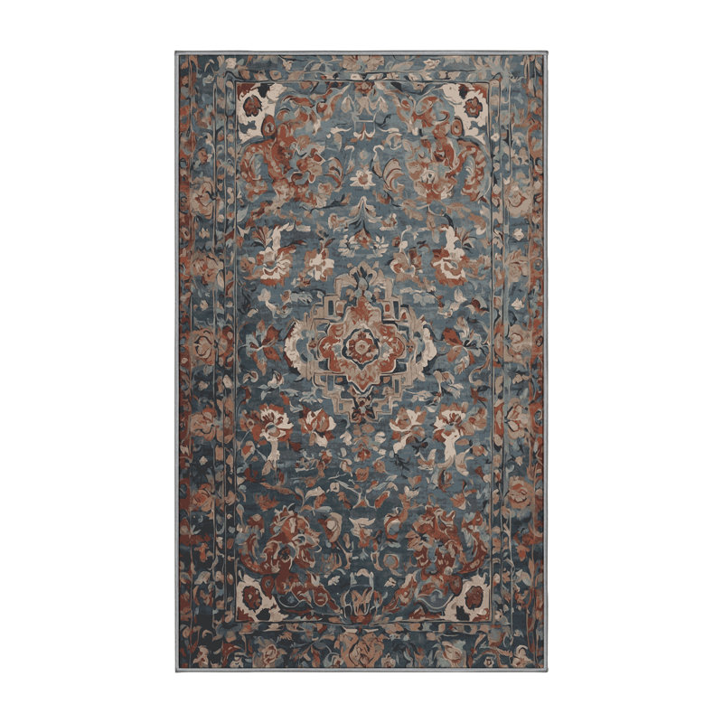Tapis gris soyeux et moelleux, Rectangle 7 pi x 9 pi