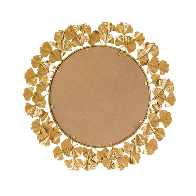 Gingko Leaf Round Wall Mirror