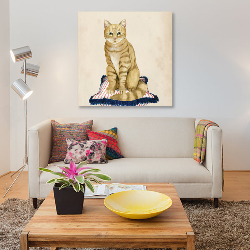 «Lady Cat IV» par Grace Popp - impression sur toile, H 18 po x l 18 po x P 1,5 po, Toile tendue, Pas de tapis