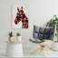Art mural cheval cramoisi abstrait abstrait contemporain-129147080-129392456