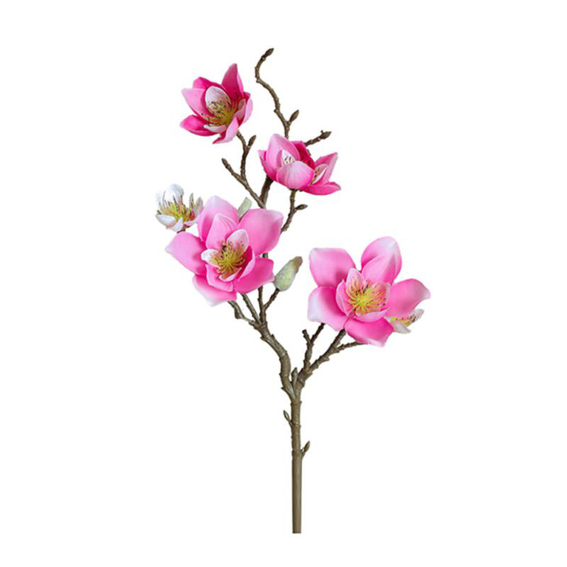 1 PC Artificiel Magnolia Fleurs Prune Fleurs De Cerisier Branche Lys Floral Maison Table Salon Décoration De Mariage Arrange