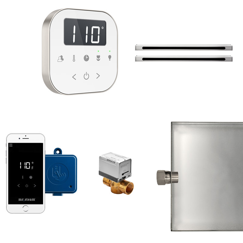 Ensemble de générateur de vapeur AirButler Max, Blanc / nickel brossé