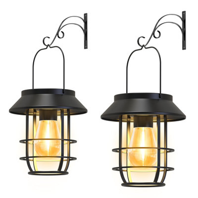 Paquet de 2 lanternes solaires imperméables pour l'extérieur