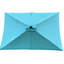 Parasol de patio rectangulaire turquoise avec lumières à DEL solaires - 10 x 6,5 pi, eau, protégé, manivelle et inclinaison à bouton-poussoir pour piscine extérieure 10 x 6,5 pi Durabilité de l'auvent, cour arrière-350816412
