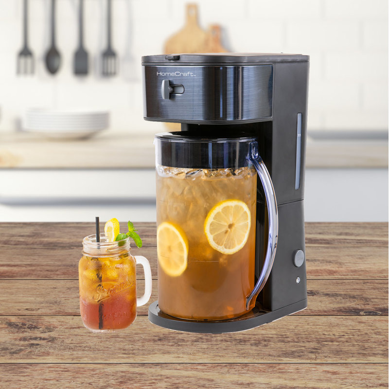 HomeCraft HCIT3BS 3-Quart Black Stainless Steel Café' Ice Iced Coffee ...
