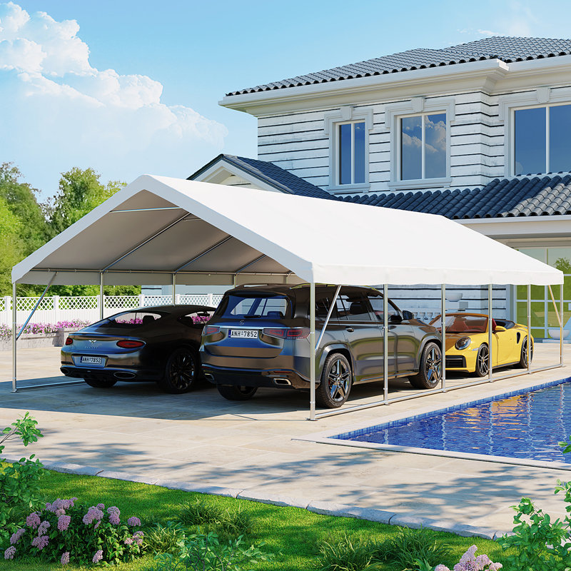 Pergola de tente de fête avec auvent, 16 pi L 32 pi. D