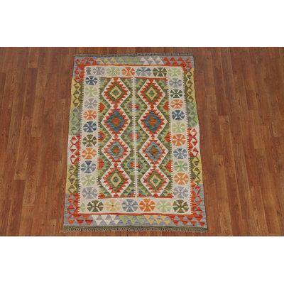 Reversible Wool Kilim Oriental Rug 3x5