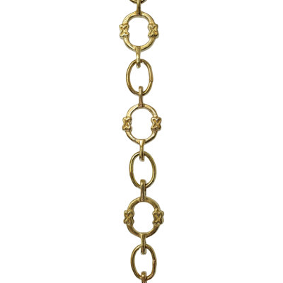 Decorative Round Welded Links with X Design Chain