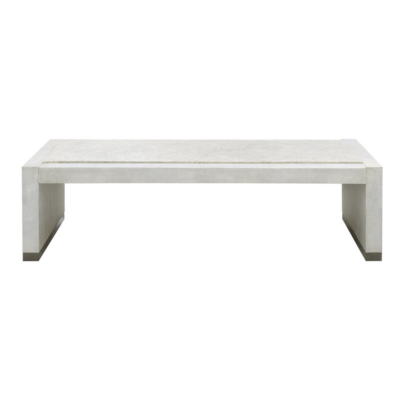 Gray Rectangular Wood Coffee Table with Storage
