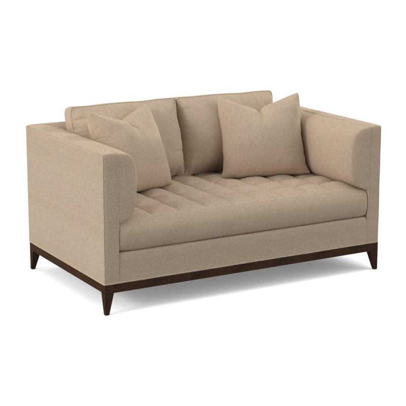 Paramount Loveseat, American Walnut, Kinsley Sky Viscose