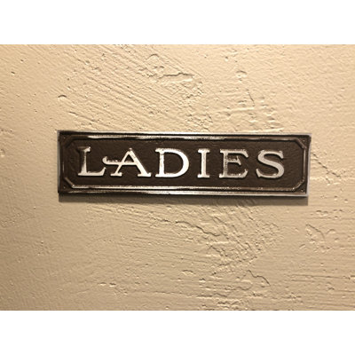 Enseigne de porte en aluminium ladies