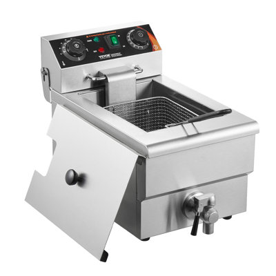 Commercial Electric Deep Fryer Countertop Deep Fryer 1500W 11.6Qt / 11L
