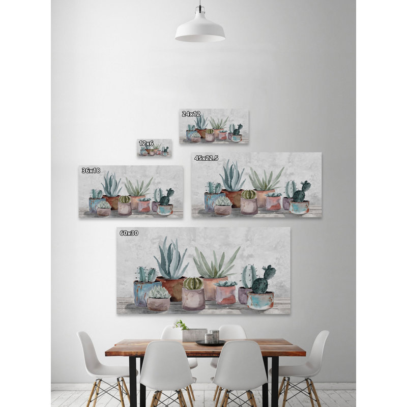Reproduction «Succulents sains» sur toile tendue, H 12 po x l 24 po x P 1,5 po