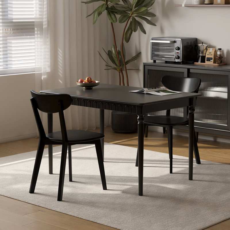 Chaises d'appoint 100% chêne massif H 17,7 po, Chêne noir