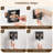 Rustic Farmhouse Wall Sconce Set, 2 Faux Wood & Metal Vanity Lights With Clear Glass Shades For Bathroom, Bedroom