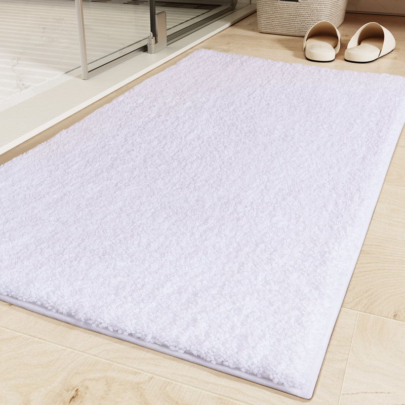 Tapis pour salle de bain Flett, Blanc, L 20 po x L 29 po