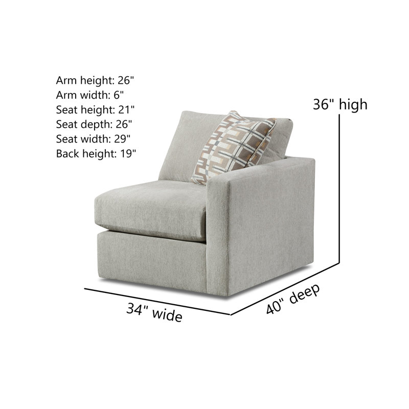 Nolte Pebble 4-piece Modular Sofa With Ottomans