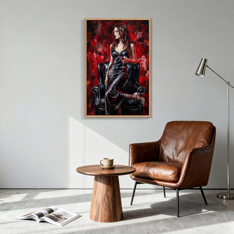 Red Velvet Canvas, reproduction d'art sur toile, ensemble de 1, H 48 po x l 32 po, Toile tendue