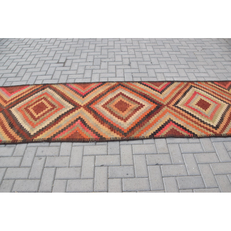 Tapis turc rétro tissé à la main Herki