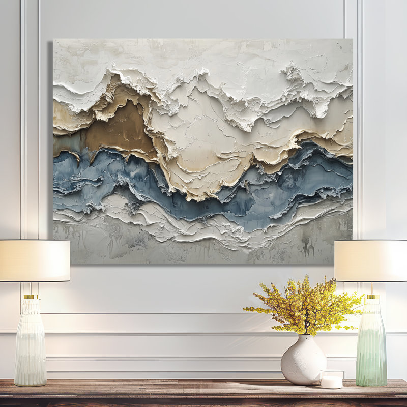 Cannock - Abstract Wall Art, Toile tendue sur cadre, H 16 po x l 32 po, Ne s’applique pas