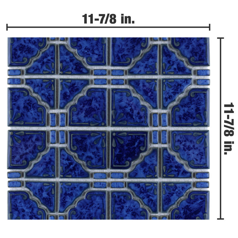 Moonbeam Random Sized Porcelain Mosaic Tile