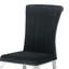 Ensemble de salle à manger rectangulaire 5 pièces 81 po noir et chrome-725001419