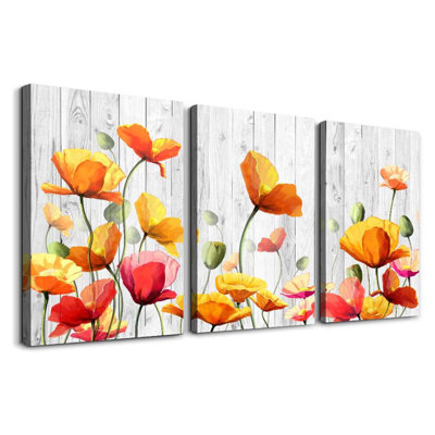 3 Piece Wrapped Canvas Wall Art
