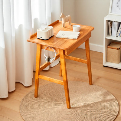 Petit bureau simple en bois massif