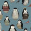 Pingouins, papier peint, impression de journal, murale décorative-472861536