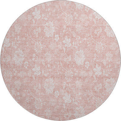 Premium Machine Washable Prisco Pink Rug