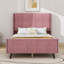 Lit plateforme en tissu d'ameublement-384478277-384478279