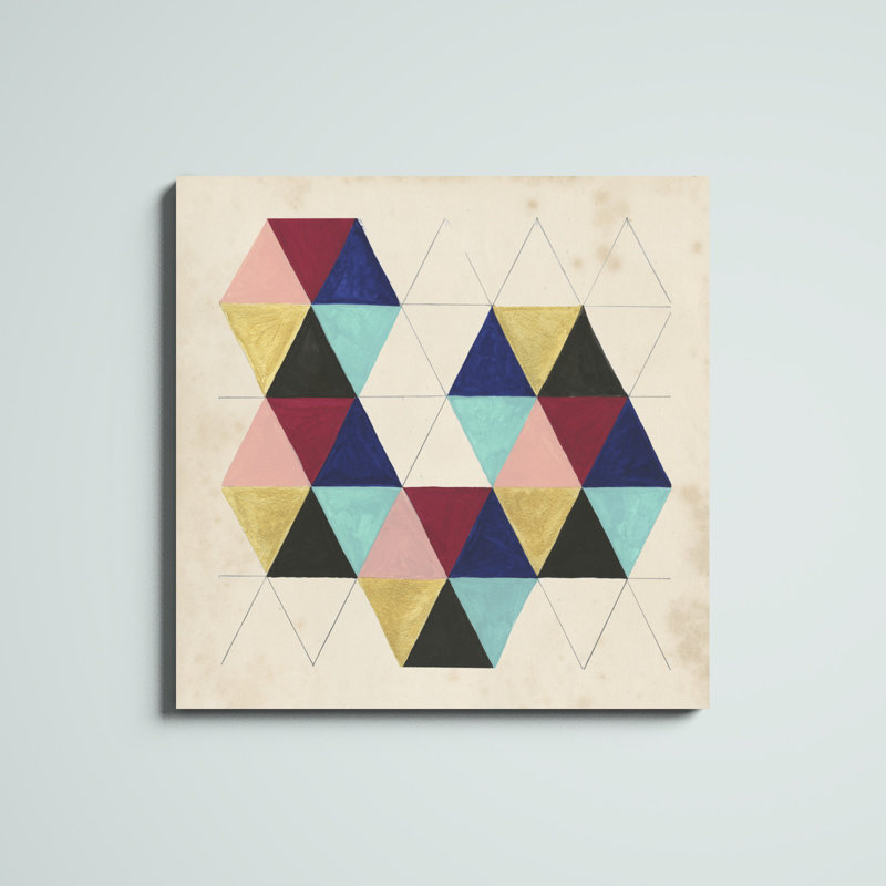 «Geometric Pattern Play III», impression sur toile, H 36 po x l 36 po