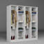 Armoire moderne blanche avec nombreuses tablettes, 63,0 po x 70,9 po x 20,4 po | 100% panneau de particules enduit de mélamine, épaisseur: 0,7 pouce | Solution de rangement murale et élégante pour toute chambre à coucher ou espace de vie-859901511