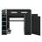 Full Size Wood Loft Bed With Desk,Wardrobe,Ample Storage Space,And RGB LED Light-668867109