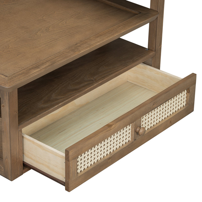 Table basse VIBE HAUS Modern (table incluse seulement), Marron foncé