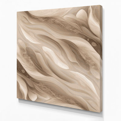 Abstract Landscape 78 Beige Canvas Wall Art