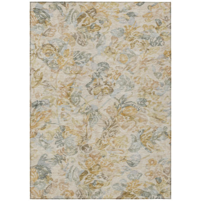 Machine Washable Indoor/Outdoor Chantille ACN2723 Floral Rug