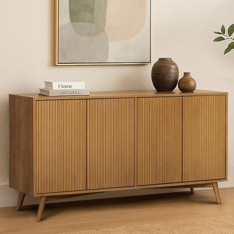 Buffet moderne 4 portes Tremolo, Naturel