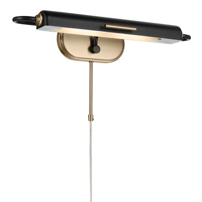 Caillier 23.25" 2-Light Picture Light in Black, 4.75"H x	23.25"W x 7"D, Black
