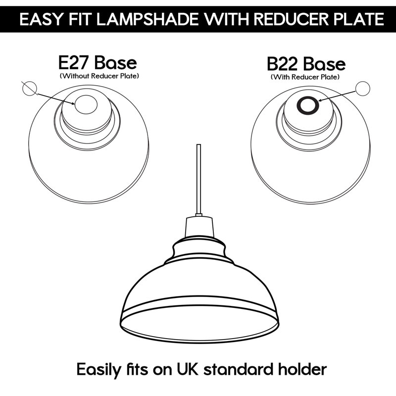 17cm H Metal Curvy Lamp Shade ( Uno ), Black
