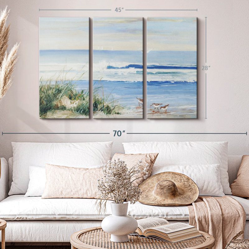 «Beach Combers» sur toile, H 28 po x l 45 po