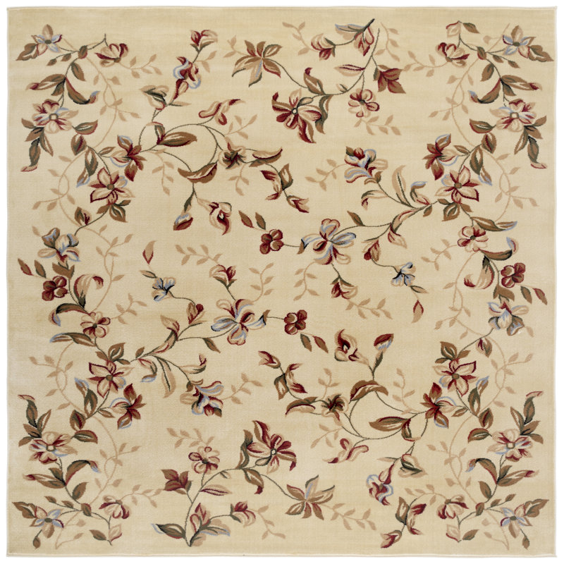 Carolane Performance Floral Rug, Square 8'
