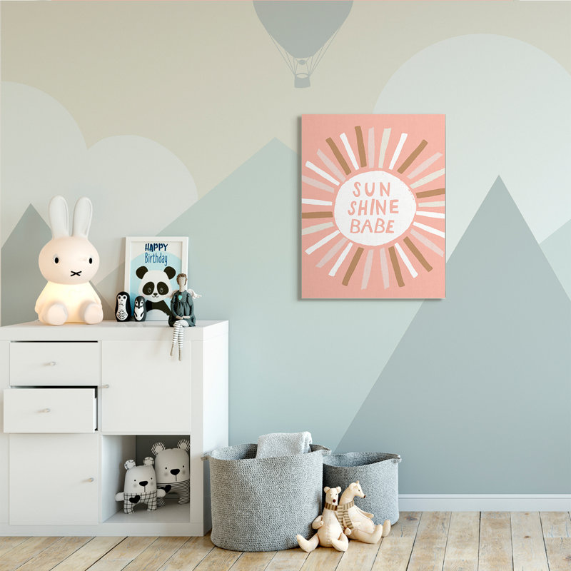 Rayons de soleil pastel Sun Shine Babe, Toile tendue, H 40 po x l 30 po