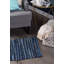 Tapis bleu marine / bleu en laine noué à la main Crusado