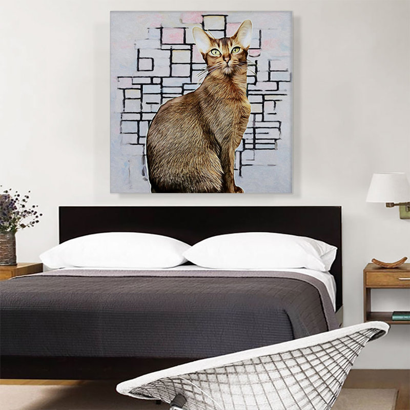 " Abyssinian Cat Breed ", 36" H x 36" W x 1.5" D