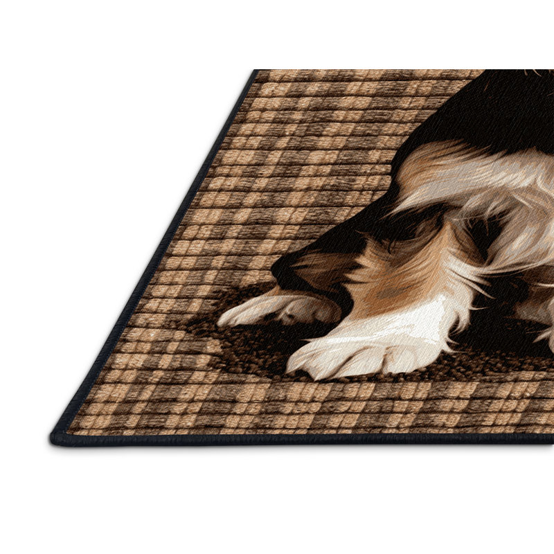  Tapis lavable pour chiens Russell Terrier, Rond 8 pi