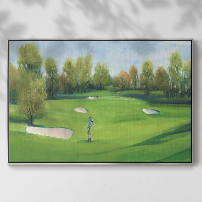 Toile tendue avec cadre de qualité supérieure Fairway Shot II - prête à être accrochée